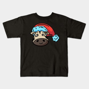 Christmas Jungle Face Zebra Kids T-Shirt